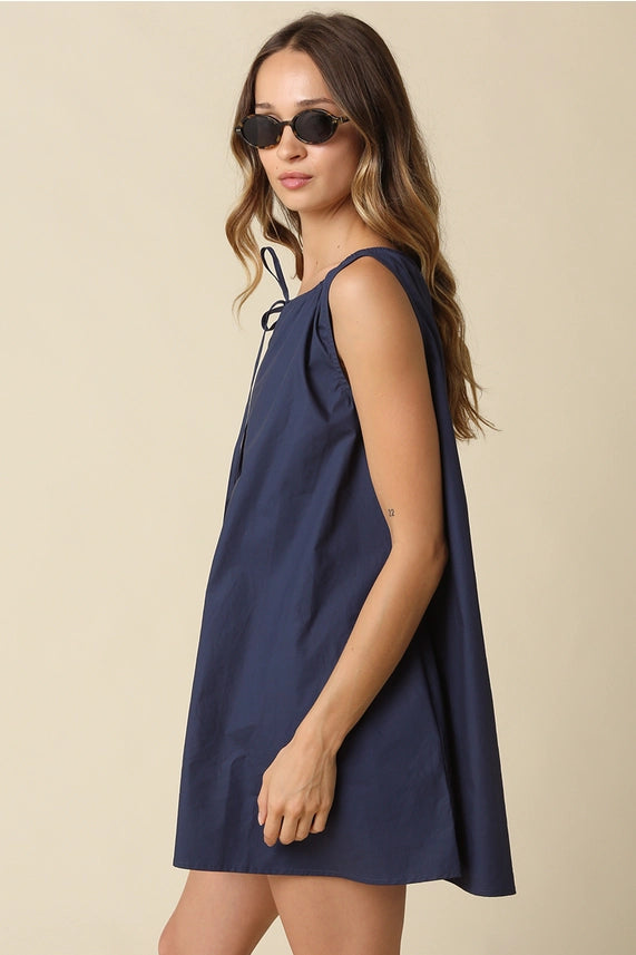 Elena Mini Dress- Navy