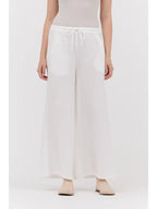 Long Line Gauze Pant- White