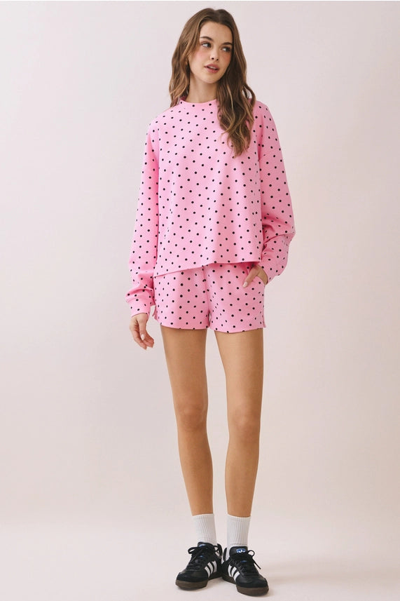 Lulu Polka Dot Set- Pink