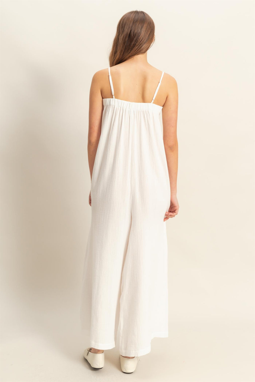 Nelly Gauze Jumpsuit- White