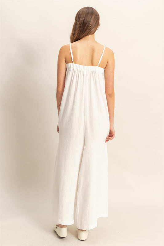 Nelly Gauze Jumpsuit- White