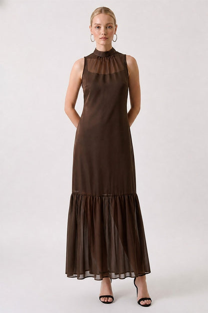 Alessandra Maxi Dress- Brown