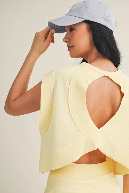 Mineral Wash Skort Set- Yellow