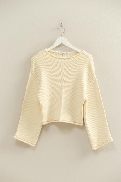 Ribbed Sweater- Cream
