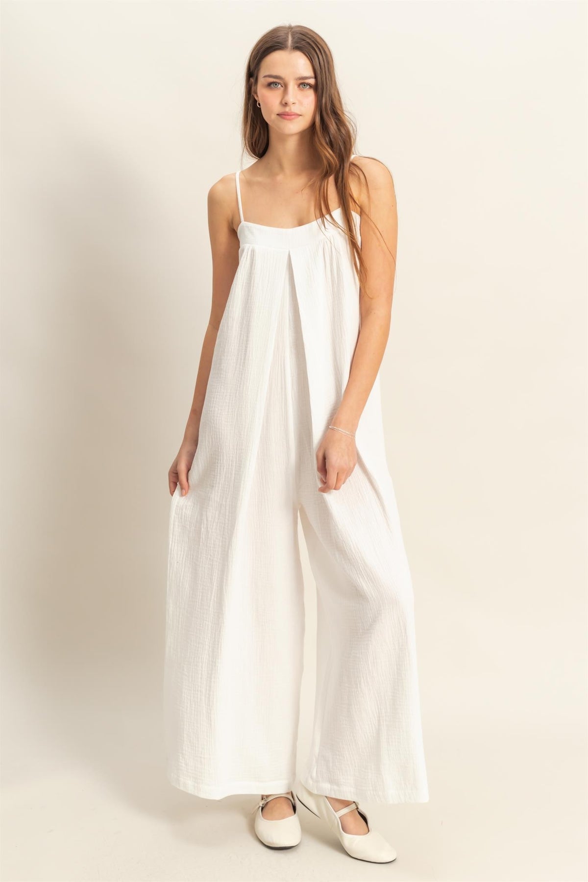 Nelly Gauze Jumpsuit- White