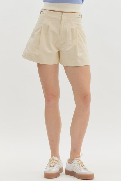 Poppy Shorts- Ecru
