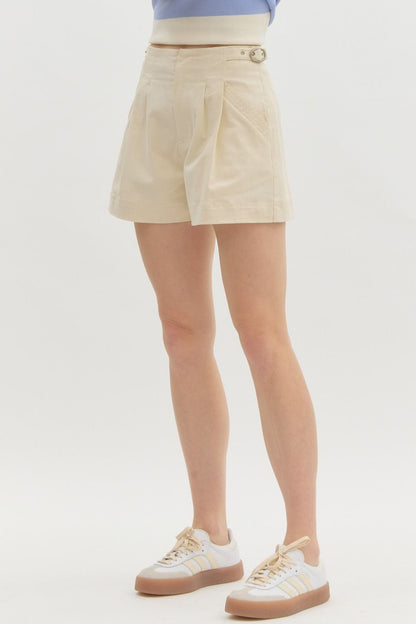 Poppy Shorts- Ecru