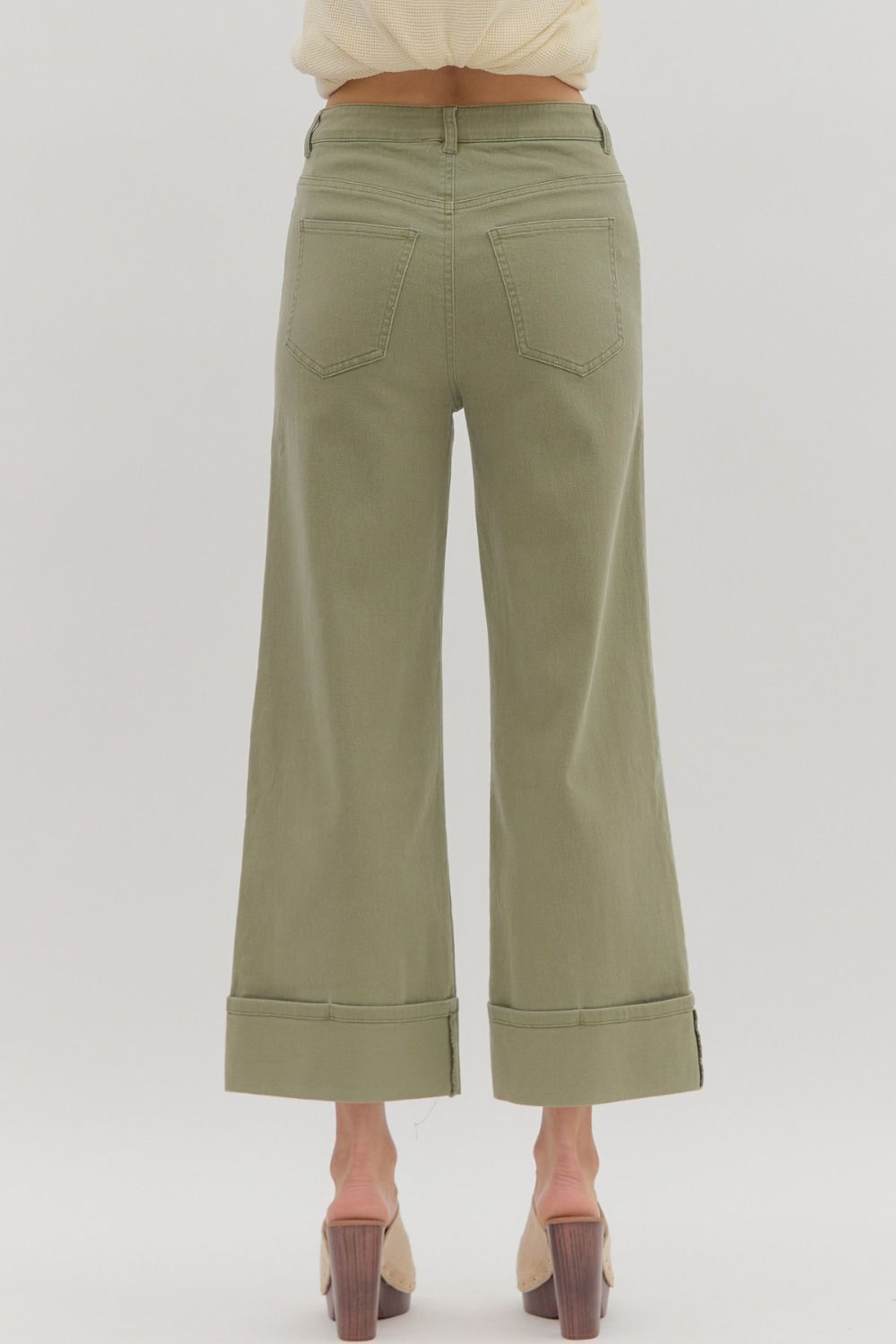 Petra Cuffed Jean- Olive