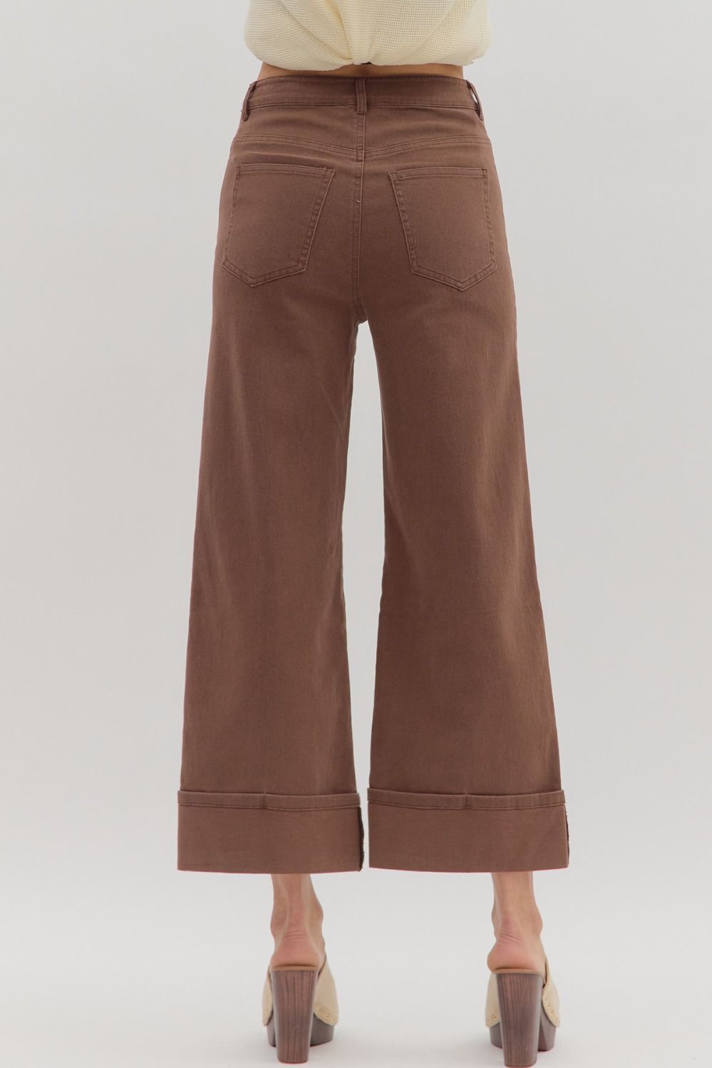 Petra Cuffed Jean- Brown