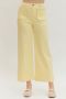 Scallop Pocket Pants- Lemon