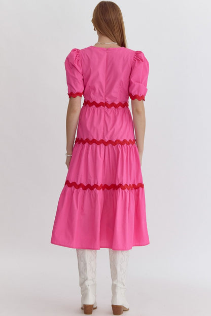 Amanda Dress- Pink/Red