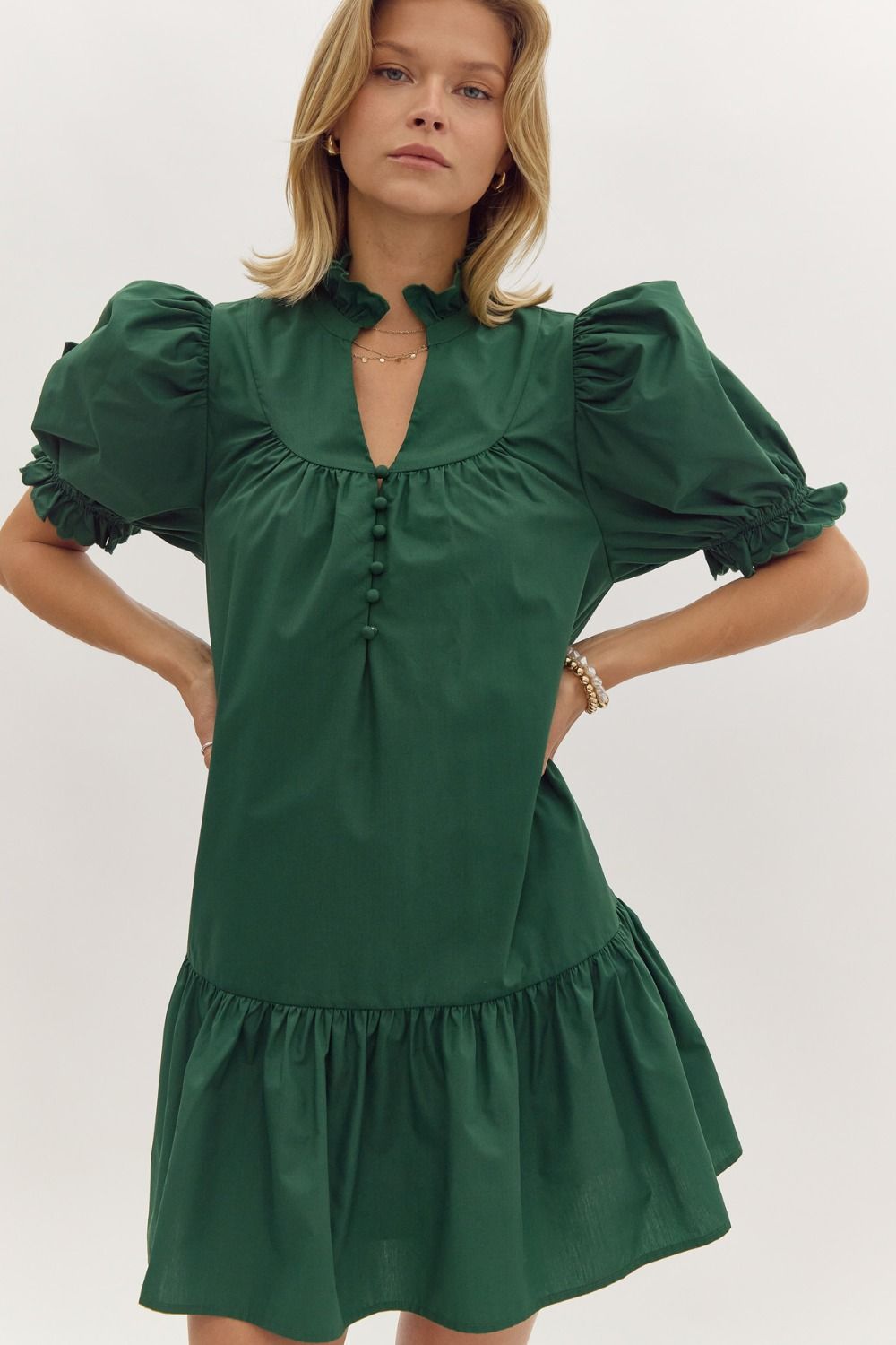 Hunter Green Mini Dress