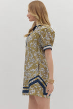 Leela Mini Dress- Olive
