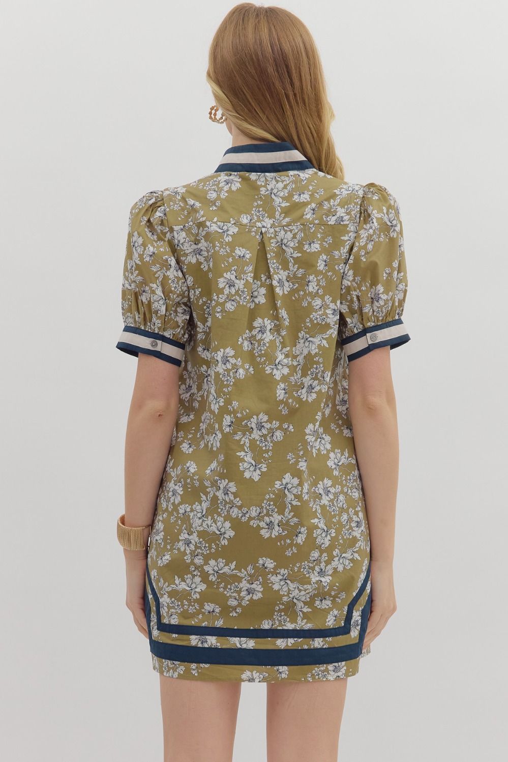 Leela Mini Dress- Olive
