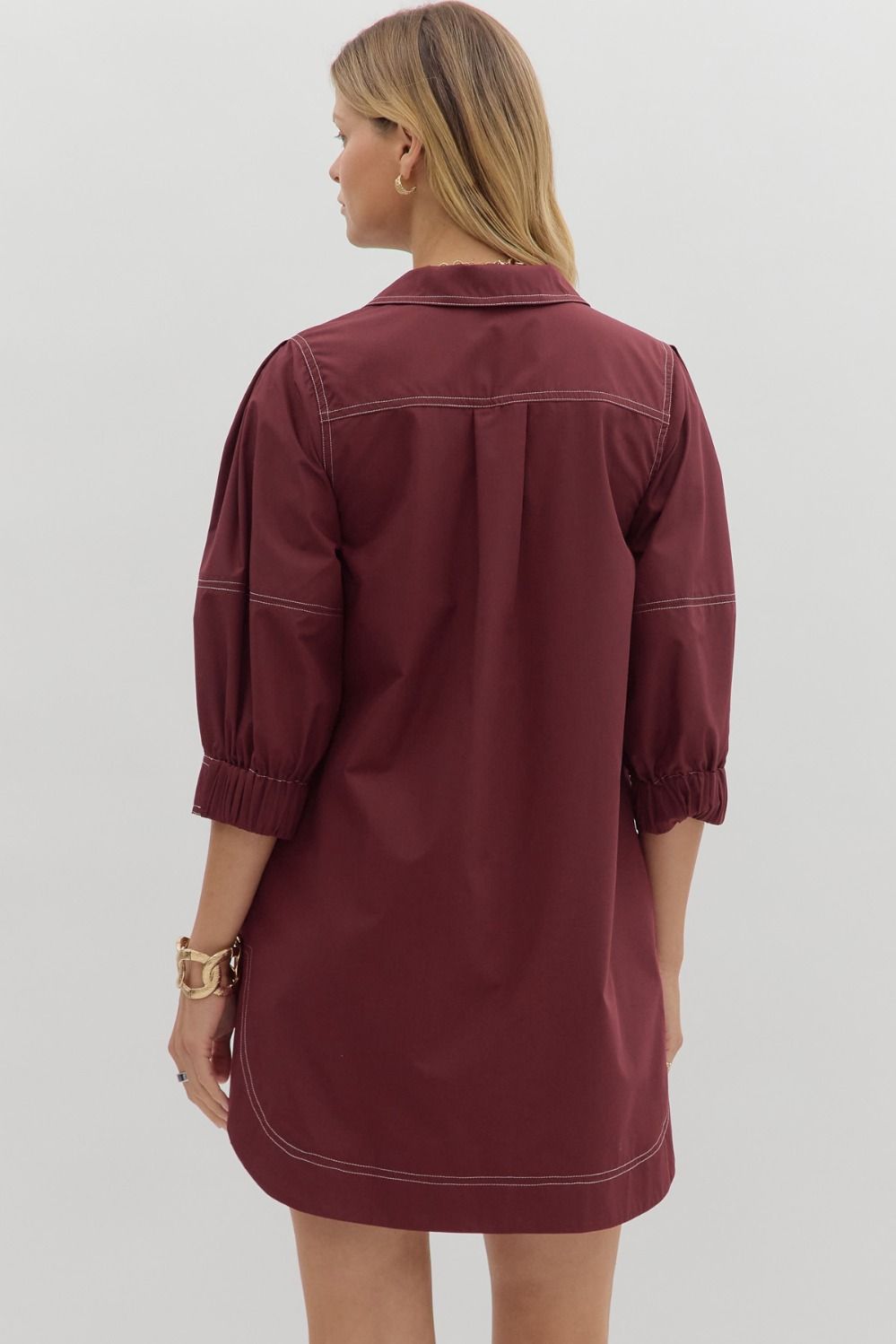 Sylvie Dress- Burgundy