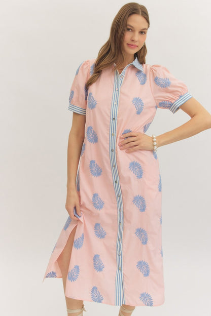 Ciera Midi Dress- Blush