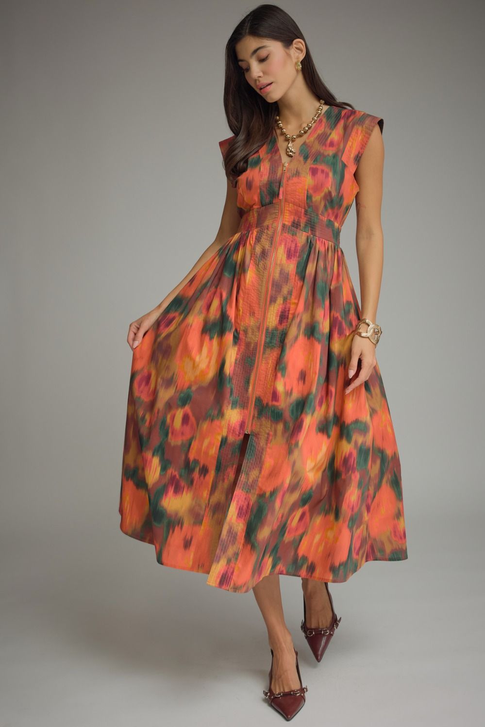 The Genevieve Dress- Rust