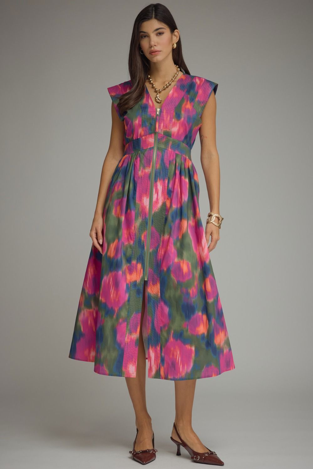 The Genevieve Dress- Magenta