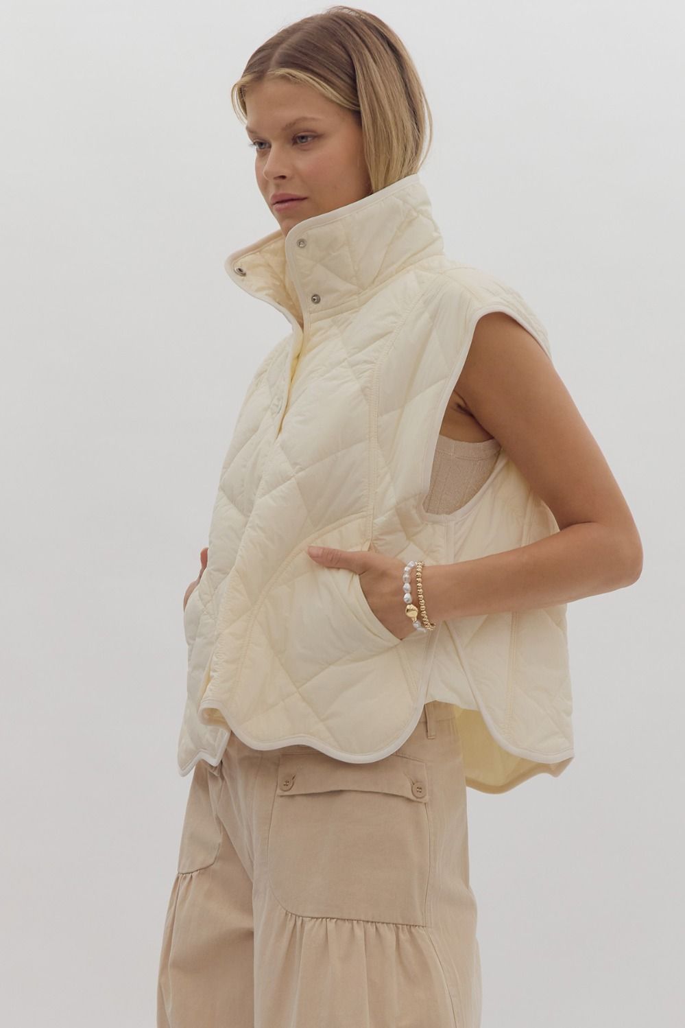 Piper Vest- Cream