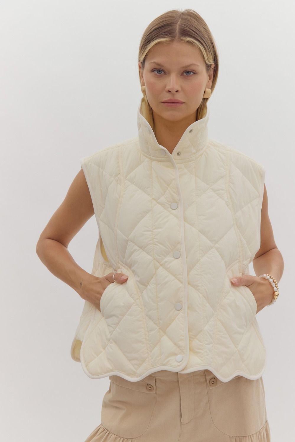 Piper Vest- Cream