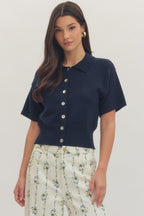 The Aspen Top- Navy