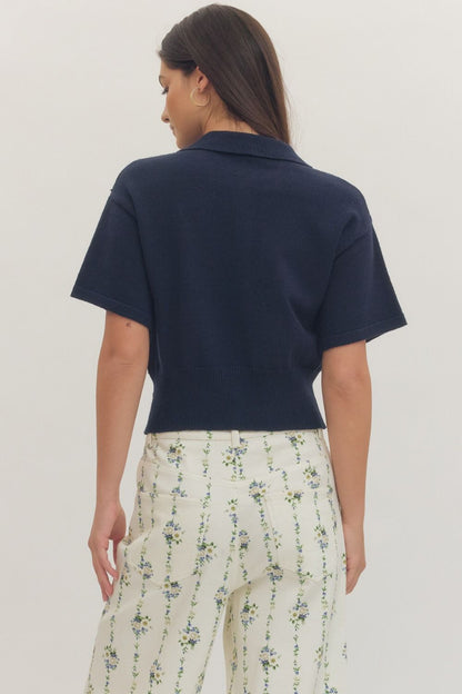 The Aspen Top- Navy