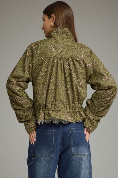 The Millie Paisley Jacket- Olive