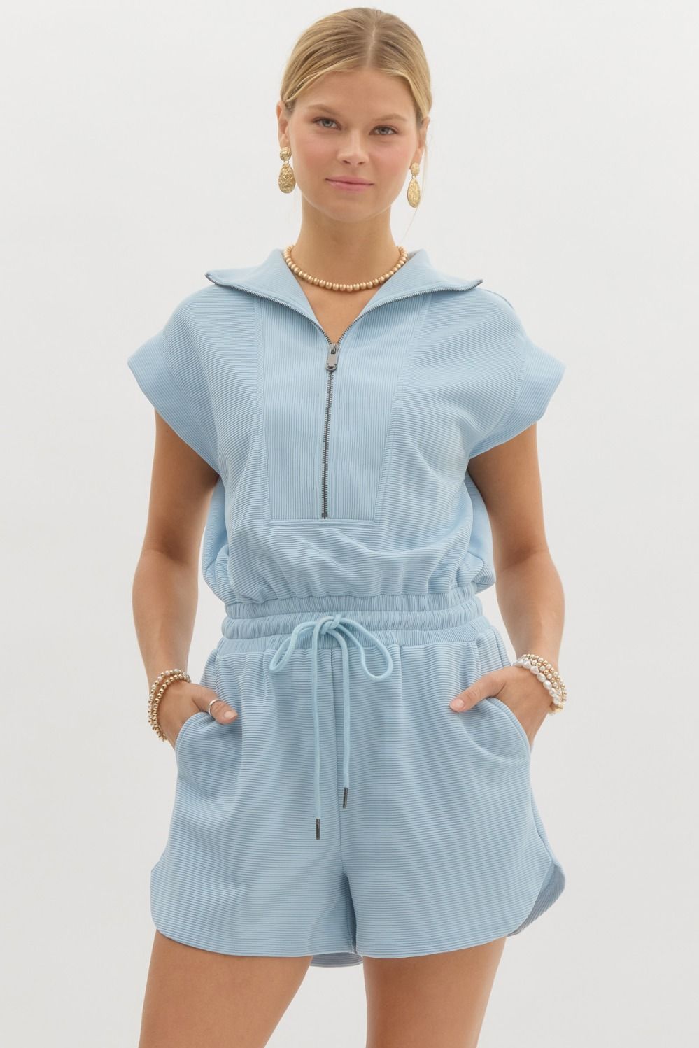 Eliza Romper- Blue