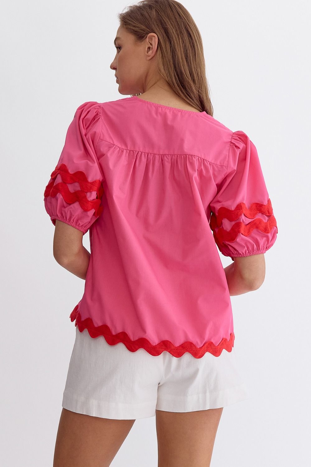 Linley Top- Pink/Red