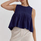 Vivi Top- Navy Blue