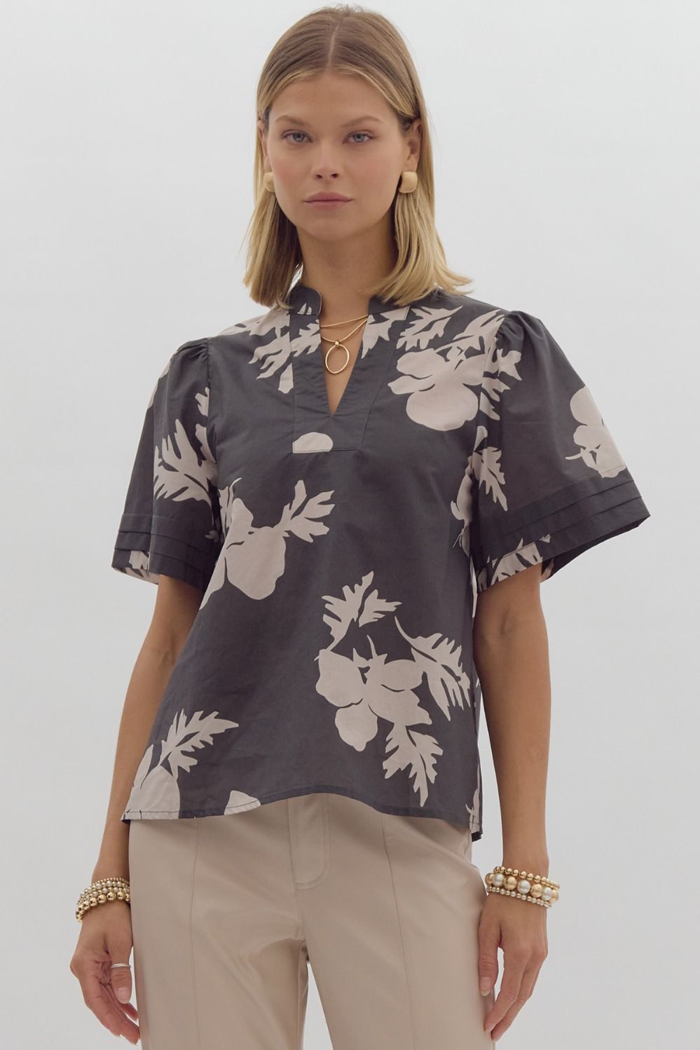 Lynn Top- Charcoal