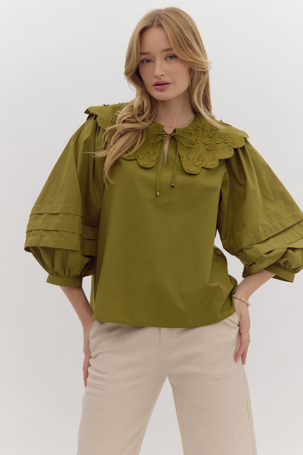 Lilly Top- Olive