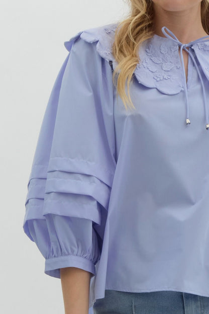 Lilly Top- Light Blue