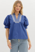 Bella Top- Indigo
