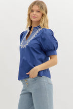 Bella Top- Indigo