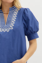 Bella Top- Indigo
