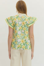 Daisy Daydream Top- Yellow