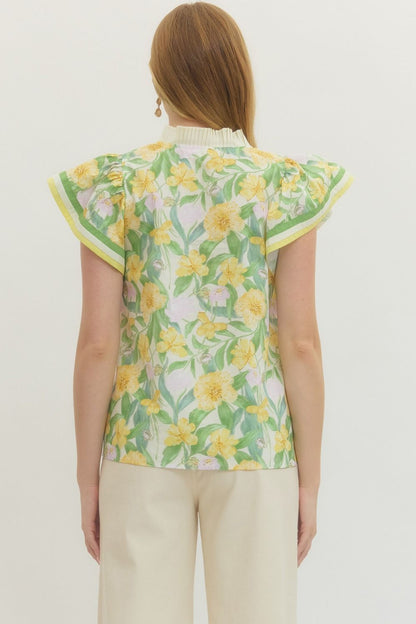 Daisy Daydream Top- Yellow