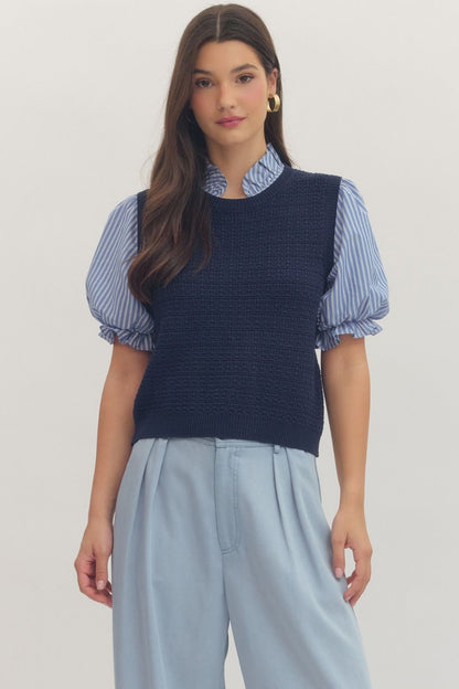 Saylor Top- Navy