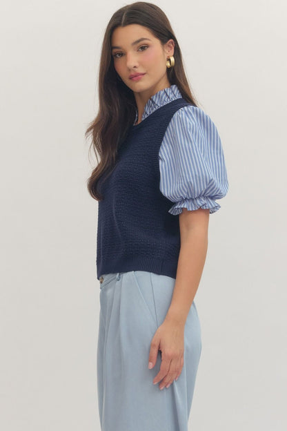 Saylor Top- Navy