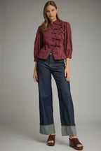 Elisa Tie Top- Burgundy