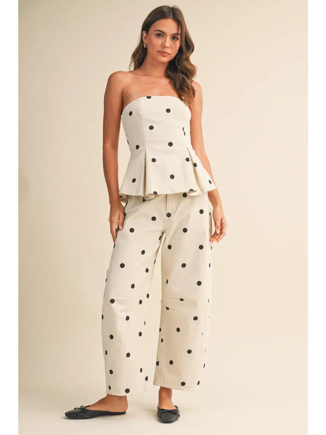 Lennon Polka Dot Set- White/Black