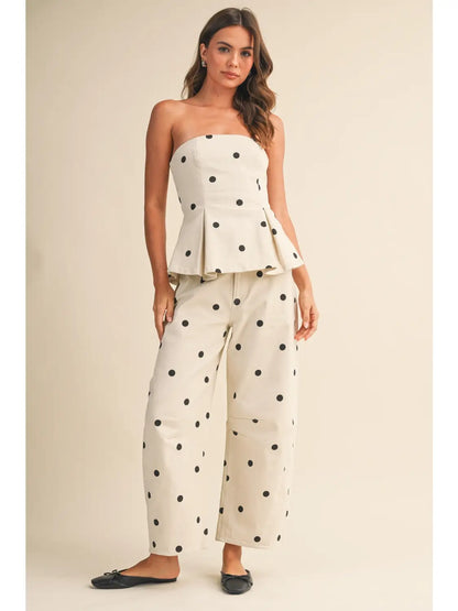 Lennon Polka Dot Set- White/Black