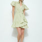 Ruffle Wrap Mini- Lime