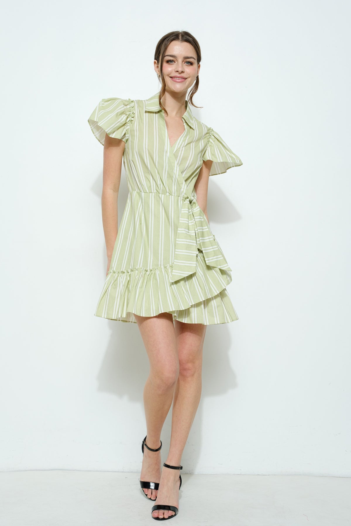 Ruffle Wrap Mini- Lime