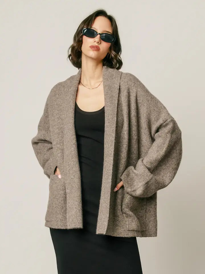 Julia Cardigan- Warm Grey