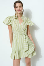 Ruffle Wrap Mini- Lime