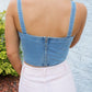 Denim Corset Top