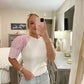 Lace Puff Sleeve Top- Lavender