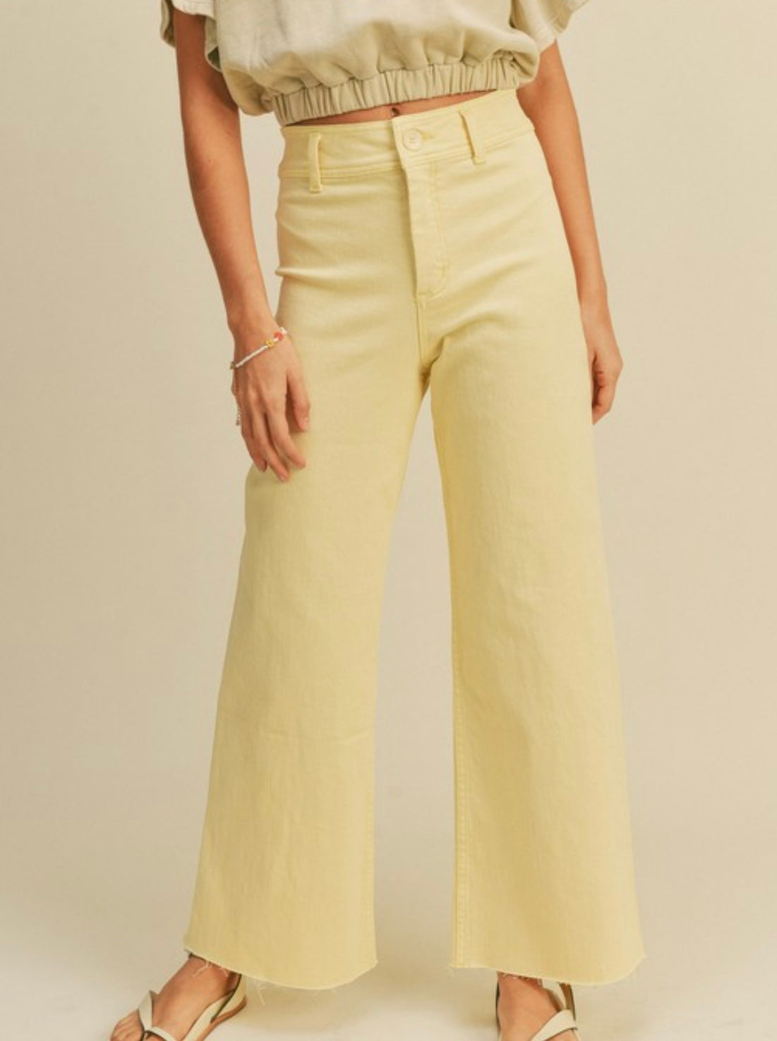 Straight Wide Leg Denim- Banana